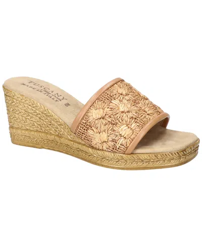 Easy Street Women's Ricci Wedge Heel Sandals In Natural
