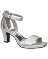 Easy Street Women's Ro Square Toe Heeled Sandals In Silver