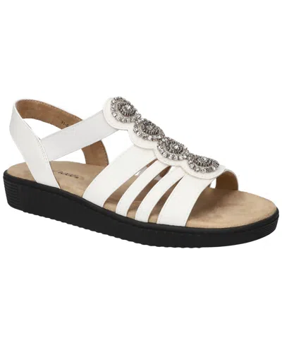 Easy Street Women's Samira Slip-on Platform Sandals In White