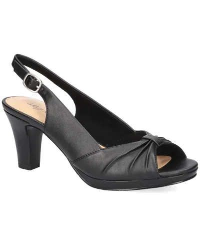 Easy Street Womens Saturn Heeled Sandals In Black