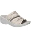Easy Street Women's Seeker Wedge Heel Sandals In Silver