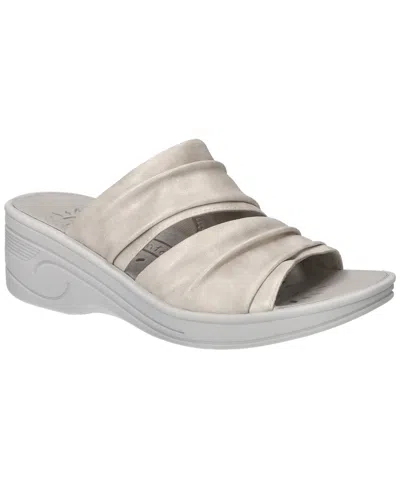 Easy Street Women's Seeker Wedge Heel Sandals In Silver