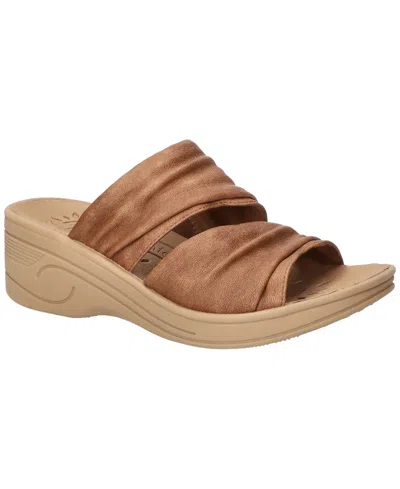 Easy Street Women's Seeker Wedge Heel Sandals In Tan