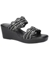 Easy Street Women's Selva Wedge Heel Sandals In Black