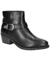 Easy Street Skyler Womens Zipper Faux Leather Booties In Black