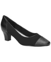 Easy Street 312922 Womens Toe Cap Manmade Block Heels In Black Lamy