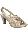 Easy Street Women's Sol Dress Heel Sandals In Champagne