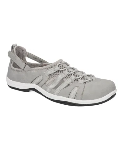 Easy Street Women's Sport Zaba Athleisure Flats In Gray