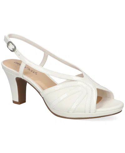 Easy Street Womens Starlight Heeled Sandals In White
