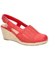 Easy Street Womens Taffy Wedge Sandals In Red