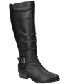 Easy Street Women's Tenille Tall Zipper Boots In Black