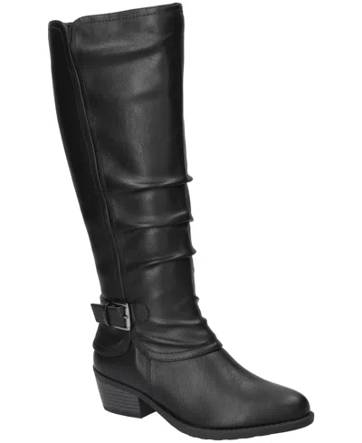 Easy Street Women's Tenille Tall Zipper Boots In Black