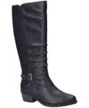 Easy Street Women's Tenille Tall Zipper Boots In Blue