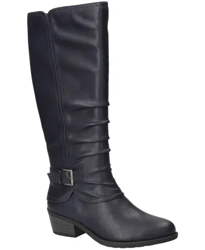 Easy Street Women's Tenille Tall Zipper Boots In Blue