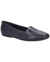 Easy Street 312930 Womens Solid Man Made Loafers In Navy Crinkled Patent