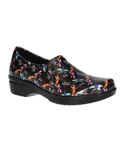 Easy Street Women's Tiffany Slip Resistant Clogs In Dragonfly Patent