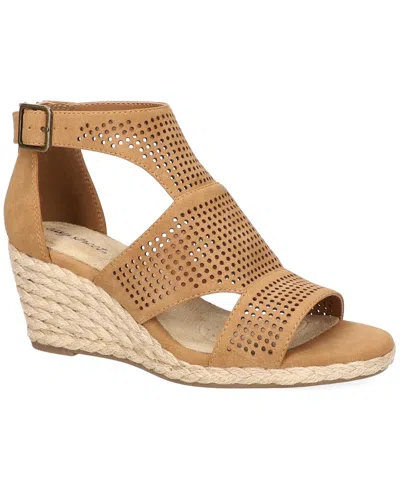 Easy Street Tova Espadrille Platform Wedge Sandal In Brown