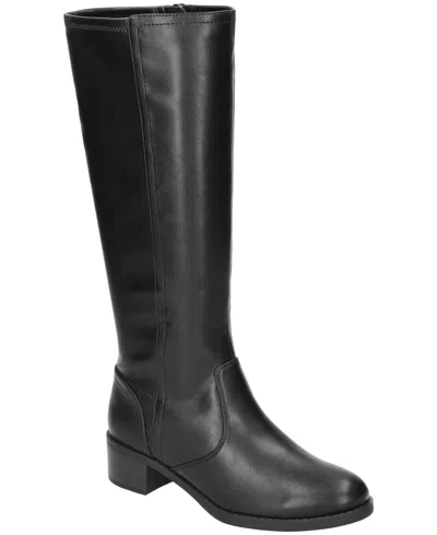 Easy Street Women's Tucker Plus Athletic Shafted Stretch-for-fit Tall Boots In Black