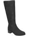 Easy Street Women's Tucker Stretch-for-fit Tall Boots In Black Lame