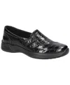 Easy Street Purpose Womens Faux Leather Square Toe Loafers In Black Patent Croco