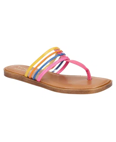 Easy Street Women's Tuscany Antea Square Toe Sandals In Bright Multi