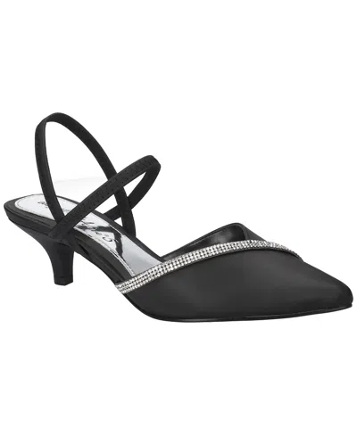 Easy Street Women's Unna Slip-on Pumps In Black Satin W,stones