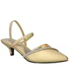Easy Street Women's Unna Slip-on Pumps In Gold Satin W,stones