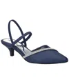 Easy Street Women's Unna Slip-on Pumps In Navy Satin W,stones