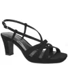 Easy Street Women's Valorie Square Toe Platform Sandals In Black