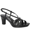 Easy Street Women's Valorie Square Toe Platform Sandals In Black