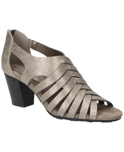Easy Street Women's Vanni Block Heel Sandals In Pewter