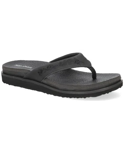 Easy Street Wanderlust Thong Sandal In Black