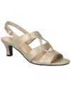 Easy Street Women's Zella Kitten Heel Sandals In Champagne
