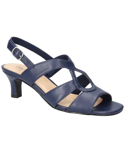 Easy Street Women's Zella Kitten Heel Sandals In Navy