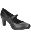 Easy Street Zest Womens Pattern Man Made Mary Jane Heels In Black Croco