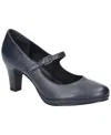 Easy Street Womens Adjustable Faux Leather Mary Jane Heels In Navy