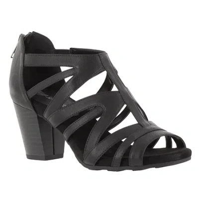 Easy Street Womens Amaze Heeled Sandals In Black
