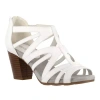 Easy Street Womens Amaze Heeled Sandals In White