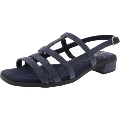 Easy Street Women's Merline Buckle Slingback Sandals In Navy