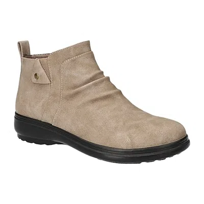 Easy Street Womens Ariadne Flat Heel Booties In Neutral