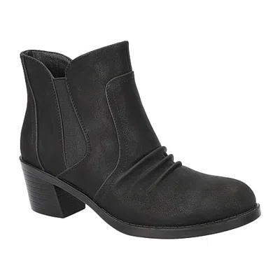 Easy Street Womens Berwick Block Heel Booties In Black