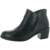 Easy Street Womens Block Heel Manmade Ankle Boots In Blue