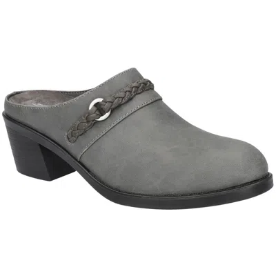 Easy Street Womens Braided Man Made Mules In Grey