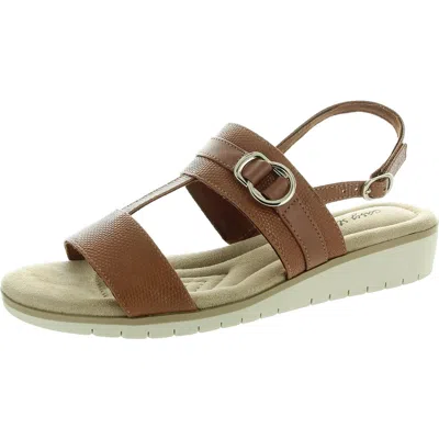 Easy Street Womens Buckle Man Made Ankle Strap In Multi