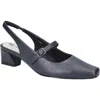 Easy Street Womens Buckle Man Made Slingback Heels In Blue