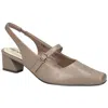 Easy Street Womens Buckle Man Made Slingback Heels In Grey