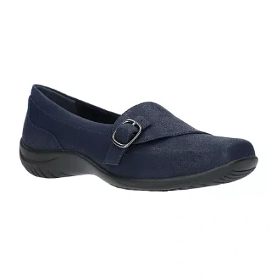 Easy Street Womens Cinnamon Square Toe Slip-on Shoe In Blue