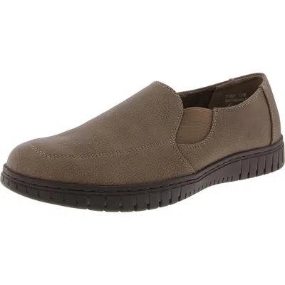 Easy Street Womens Comfort Insole Manmade Loafers In Brown