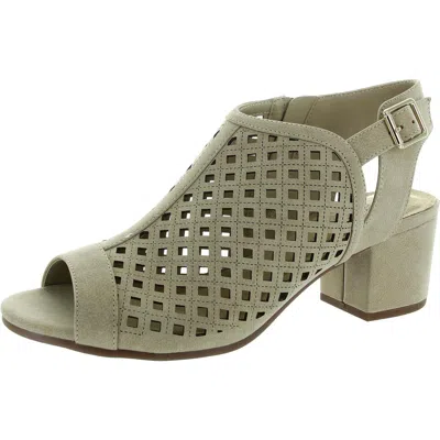 Easy Street Womens Cut-out Man Made Heels In Beige