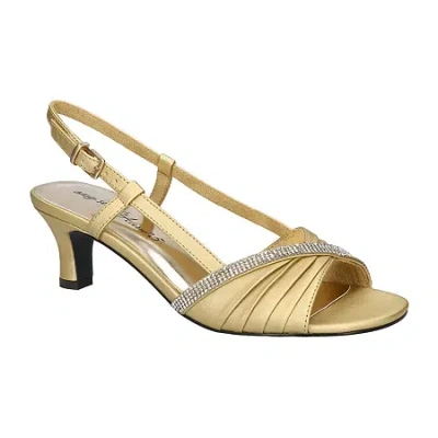 Easy Street Womens Delite Heeled Sandals In Yellow